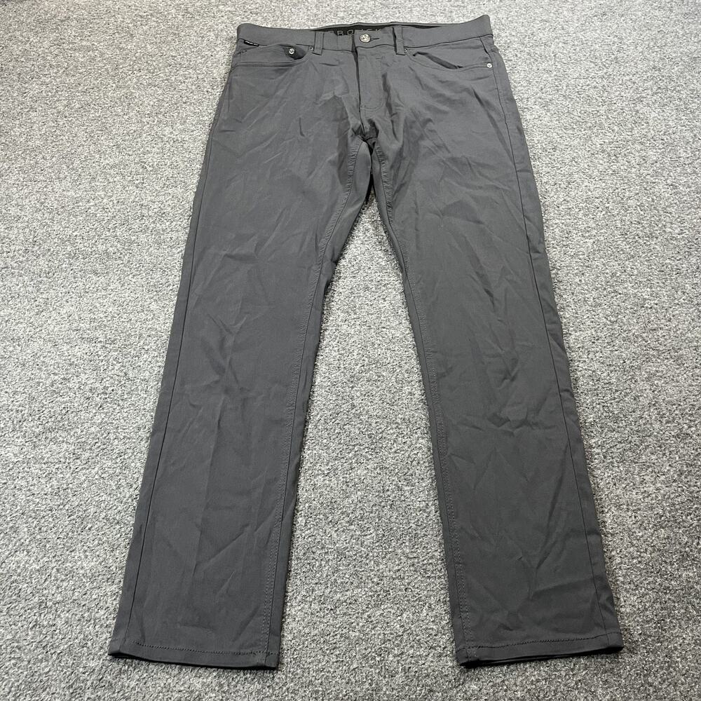 Projek Raw Pants Mens 34 Gray Classic Fit Straight Leg Stretch Waist Outdoor